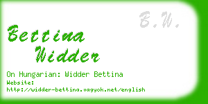 bettina widder business card